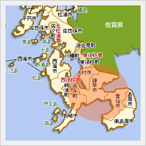 諫早市の周辺地図